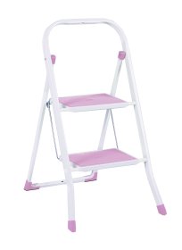 Kopėtėlės HERVIN EQUIPMENT, 2 pakopos, metalinės, spl rausva, 470 mm, SL-2122R-PINK