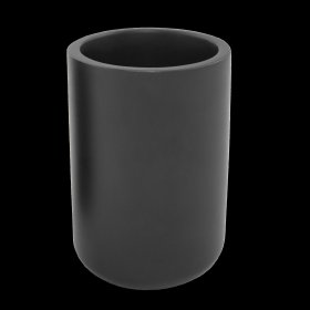 Stiklinė SEPIO Tokyo black, pastatoma, keramika, juoda/bambuko spl.