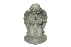 Kapų statulėlė 4Living "Angelas meldžiasi", žalsvos sp., 21 cm.