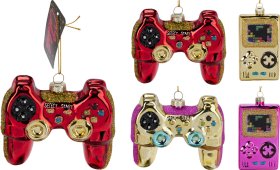 Eglutės žaisliukas Žaidimas, stiklas, 4 skirtingi dizainai, 6,4 x 1,7 x 11,5 cm arba 10,4 x 3,1 x 8,6 cm