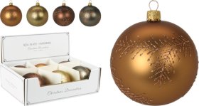 Kalėdinės eglės žaisliukas, su šakelių piešiniu, 10 cm, skirtingų sp.