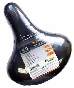 Dviračio balnelis SOFT LINE CITY, dirbtinė oda, juodas