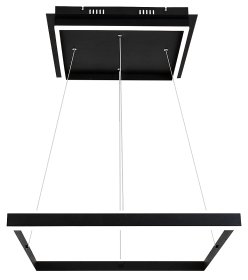 Pakabinamas LED šviestuvas RABALUX Quadro, 60W, 230V, 4000K, 1670 lm, IP20, metalinis, matinės juodos sp., 600 x 50 x 600 mm, 3085
