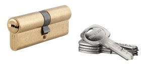 Spynos cilindras SERRUPRIX Tiger 6, 5 raktai, žalvarinis, 40x40 mm, 216604