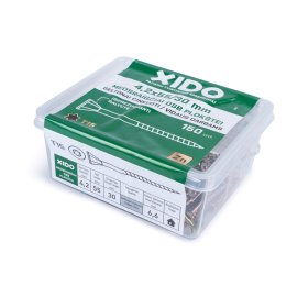 Medsraigčiai XIDO, 4,2 x 55 mm, OSB plokštei, geltonai cinkuoti, 150 vnt., TORX15