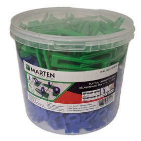 Plytelių išlyginimo sistema MARTEN, komplekte inkarų (2 mm) 300 vnt., pleištų (7-15 mm) 100 vnt.