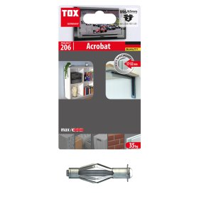 Inkarinis varžtas GKP TOX Acrobat, M6/65 mm, metalinis, 2 vnt.