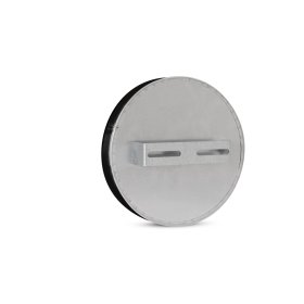 Aklė ortakiams ALNOR ECGH-125, d125 mm, su tarpine, su rankena, cinkuota skarda