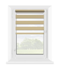 Ritininė užuolaida MARDOM Click Day & Night, 68 x 215 cm, latte spalvos