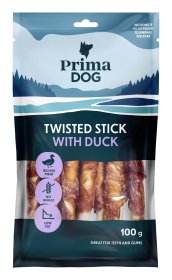 Skanėstas šunims PRIMADOG, antienos, apdorotos odos lazdelė, 13cm, 11vnt, 100g