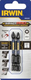 Smūginiai sukimo antgaliai IRWIN Impact Pro, 57 mm, 2 x PH1