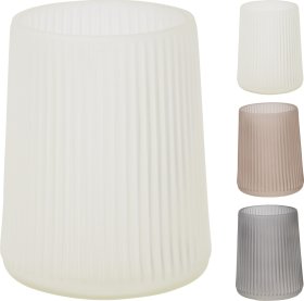 Stiklinė vaza, 3 skirtingos spalvos, 12 x 12 x 15 cm