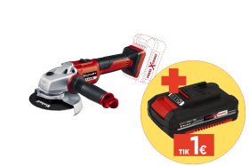 Akumuliatorinis kampinis šlifuoklis EINHELL AXXIO Solo, 18 V, be baterijos, 125 mm.