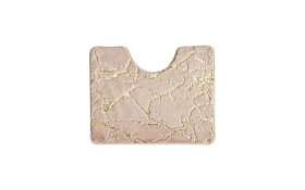 Tualeto kilimėlis BENEDOMO, 60 x 50 cm, dirbtinis triušio kailis, poliesteris, smėlio sp.