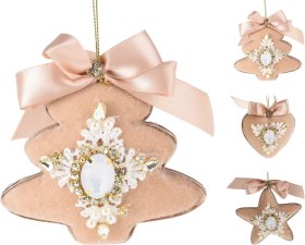 Eglutės žaisliukas, 3 skirtingi dizainai, rausvos sp. su deimantiniais karoliukais