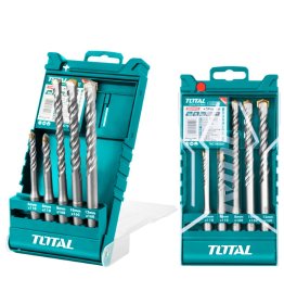 Grąžtų rinkinys TOTAL, betonui, 5 vnt. SDS+, (6,8,8,10,12 mm) TAC190501