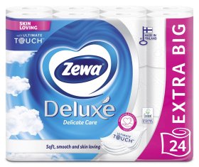 Tualetinis popierius ZEWA Deluxe Pure White, 3-jų sluoksnių, 24 vnt.