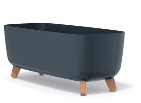 Plastikinis lauko vazonas "Gracia Case", antracito sp., 58 x 24 x 23,5 cm.