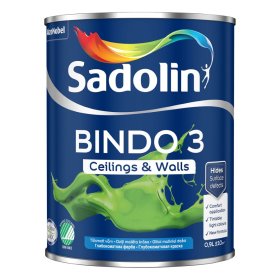 Vandeniniai vidaus dažai SADOLIN Bindo 3, 0,9 l, BW bazė, balti, visiškai matiniai