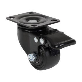 Pasukamas ratukas WALTECO, d-50 mm, su plokštele, su stabdžiu, apkrova 100 kg