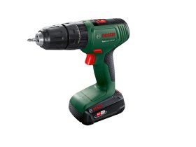 Akumuliatorinis smūg. gręžtuvas BOSCH Green Easy Impact 18V-40, 18V, 2 x 2 Ah akumuliatoriai, maks. sukimo momentas 40 Nm. 13 mm griebtuvas, LED apšvietimas, svoris 1,3 kg