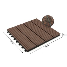 Terasinė plytelė WPC, 300x300x22mm, Coffee C02, 1 vnt.