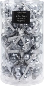 Eglutės žaisliukų rinkinys, 12 vnt., grafito sp., skersmuo 30 mm