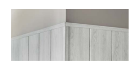 Kampas KRONO ORIGINAL, universalus, lankstomas, laminuotai sienų ir lubų MDF apdailai, spl.: šviesus pilkas ažuolas, 2600x22x22 mm, 9067