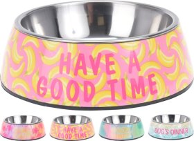 Dubenėlis šunims, nerūdijantis plienas, neslystantis pagrindas, 140 ml