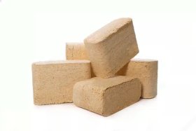 Pjuvenų briketai, mišrios medienos, 10 kg, drėgnumas: <7,3 %, peleningumas: < 0,1 %, kaloringumas: ~ 19050 kJ/kg