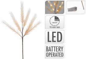 Šviečianti Kalėdinė dekoracija Šakelė, su LED, baltos sp., 90 cm