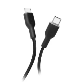 Įkrovimo laidas MUSTHAVZ, USB-C į USB-C minkštas laidas, 1.2 m, 100W, juodos sp., MHSOCABUSBCSBLK