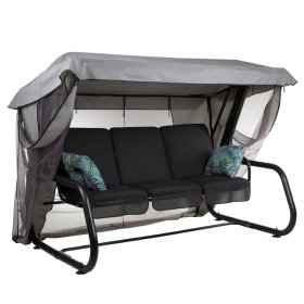 Sodo sūpynės PATIO Venezia, stogas dengtas PES, spalva D002-06PB, tinklelis nuo uodų su užtrauktuku