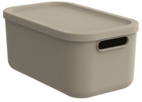 Daiktadėžė ROTHO Albula, 12 l, su dangčiu, kapučino sp.