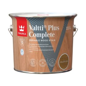 Medienos dažyvė TIKKURILA Valtti Plus Complete, 2,5 l, spalva GOLDEN OAK