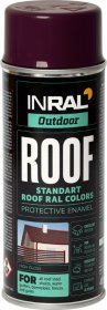 Aerozoliniai dažai stogo dangai INRAL Roof Spray, RAL8017, 400 ml, šokoladiniai