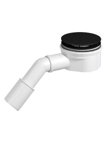 Sifonas dušo padėklui HARMONY Har-0349, skersmuo 90 mm, žemas, baltas/juodas