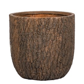 Keraminis lauko vazonas Donica Forrest IV, tamsiai rudos sp., 51,5 x 51,5 x 50 cm.