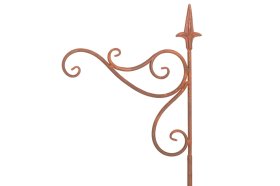 Metalinis lauko vazonų laikiklis 4Living, rudos sp., 29 x 1 x 129 cm.