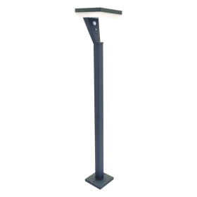 Lauko pastatomas LED šviestuvas SALTA Bollard Sens, su saulės elementais/baterija, LED 5W, 3000 K, 450 lm, IP65, 140x140x800 mm, antracito sp.