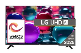 Televizorius LG 65UA73003LA 65", LED LCD, webOS, Smart TV, juodos sp.