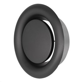 Difuzorius EUROPLAST DM100A, d100 mm, ištraukimo, antracito sp., metalinis