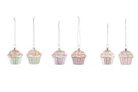 Eglutės žaisliukai WINTERIA Keksiukai, KEKSIUKAI, įvairių dizainų, 4 vnt.