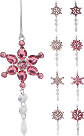 Eglutės žaisliukas, metalinis su akmenukais, rožinės arba rausvos sp., 12 x 5 x 1 cm