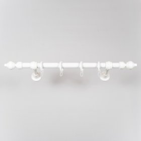 Sieninis karnizas HESORA Su Plastikiniais Galais, Skersmuo 28 mm, ilgis 1,6 m, baltos spalvos