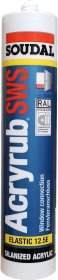 Hermetikas SOUDAL Acryrub Sws, 310 ml, baltos spalvos, dažomas, silanizuotos akrilo dispersijos pagrindu
