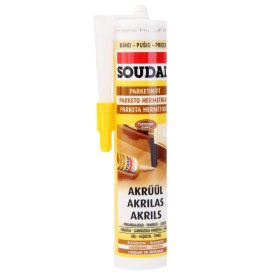 Akrilinis hermetikas SOUDAL Parketkit, 280 ml, medinėms grindims, parketui, pušies spalvos