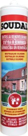 Silikoninis hermetikas SOUDAL Silirub 2, 280 ml, neutralus silikonas, skaidrus