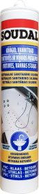 Silikoninis hermetikas SOUDAL Silirub 2S, 280 ml, neutralus - sanitarinis silikonas, skaidrus