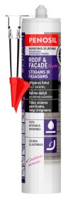 Silikoninis hermetikas PENOSIL Roof & Facade Crystal, 290 ml, bespalvis, elastingas, hibridinis